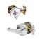 Trans Atlantic Co. LSV Saturn Brushed Chrome Grade 2 Commercial Cylindrical Entry Door Handle with 700 Series Single Cylinder Deadbolt Pack DL-LSV53DB751-US26D - alternate 1
